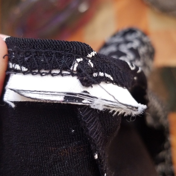 VTG Sexy 90s Blk & White Bodycon Split Maxi Dress - Picture 4 of 8